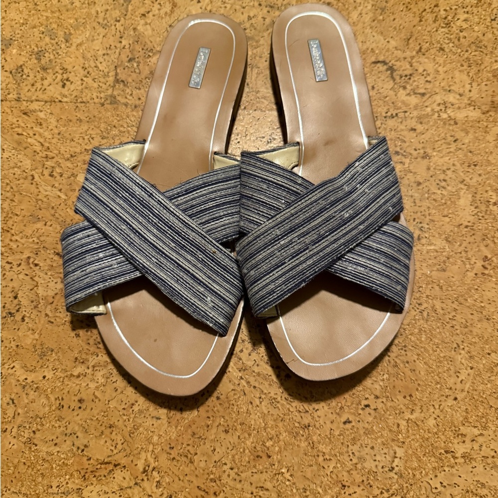 Women's Striped Slide Sandals